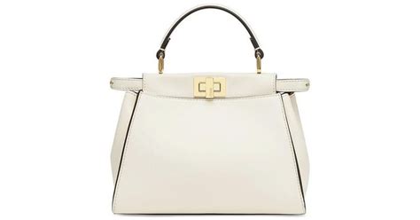 fendi mini peekaboo white|Fendi peekaboo mini sale.